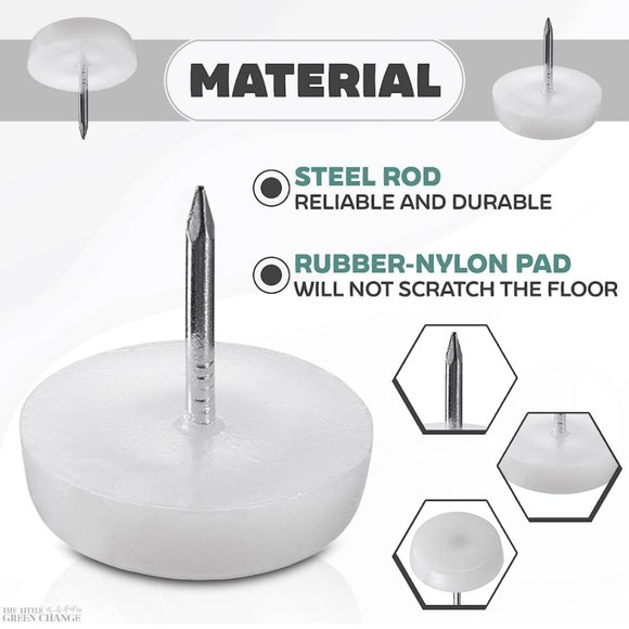 Nylon Floor Glides / Pads (20 Pack) - Picture 3 of 5
